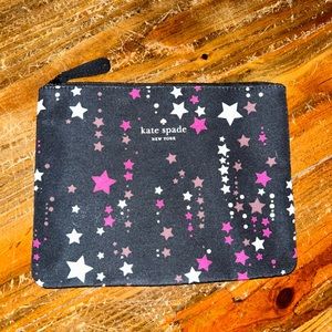 Kate spade canvas star clutch